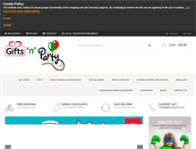 Tablet Screenshot of giftsnparty.com